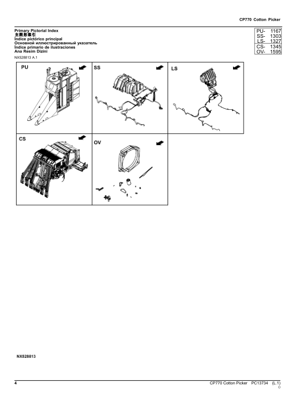 John Deere CP770 Cotton Picker Parts Catalog PC13734 - Image 4
