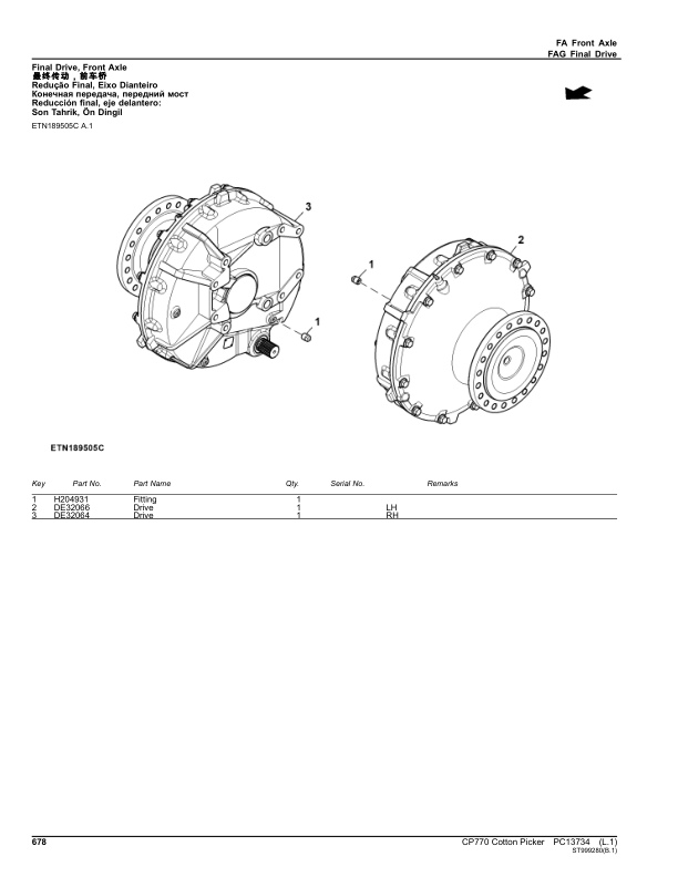 John Deere CP770 Cotton Picker Parts Catalog PC13734 - Image 14