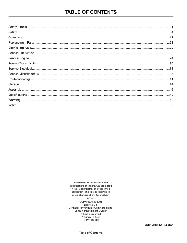 John Deere CS and CX Series Gator UTV Operators Manual OMM150904-K4 - Image 5