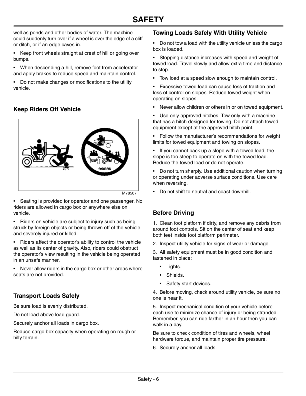 John Deere CS and CX Series Gator UTV Operators Manual OMM150904-K4 - Image 6