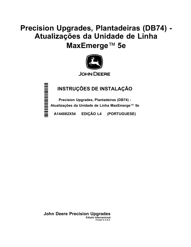 John Deere DB74 Seed Planter Operators Manual A144082X54 PT - Image 2