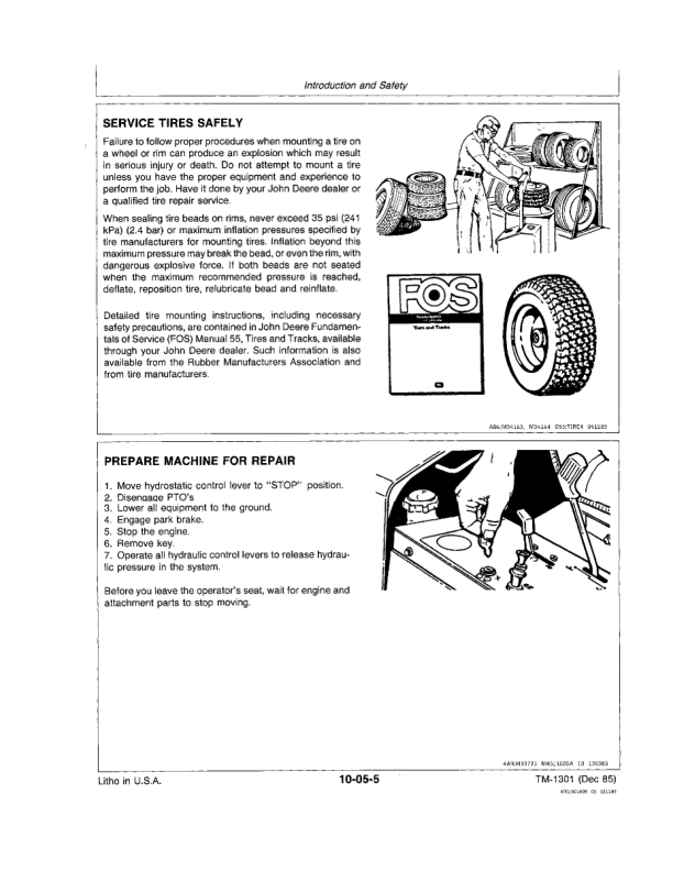 John Deere F910 F930 Front Mower Service Manual TM1301 - Image 4