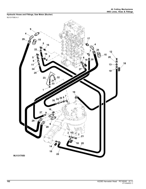 John Deere H225E Processing Head Parts Catalog PC16245 - Image 9