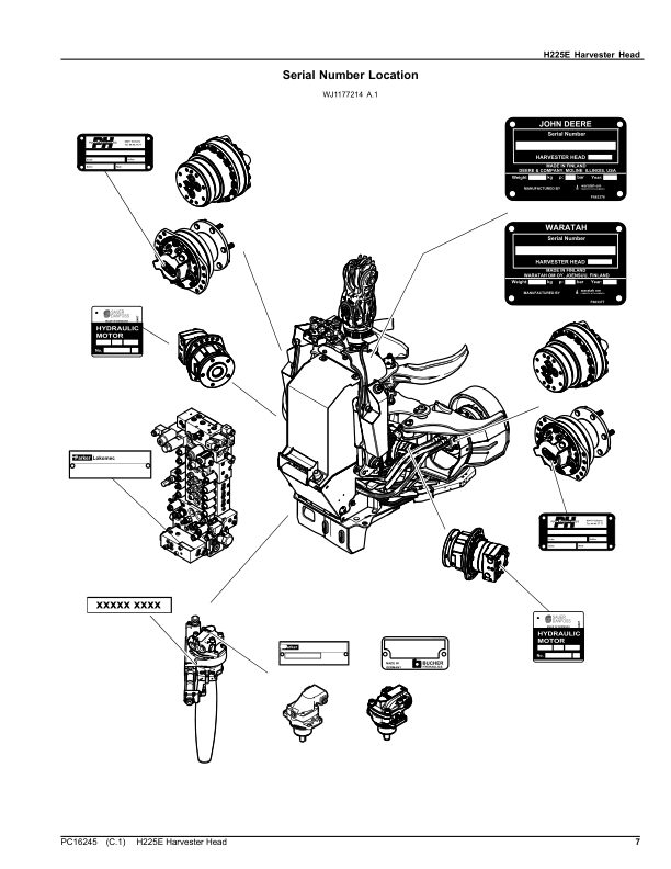 John Deere H225E Processing Head Parts Catalog PC16245 - Image 7