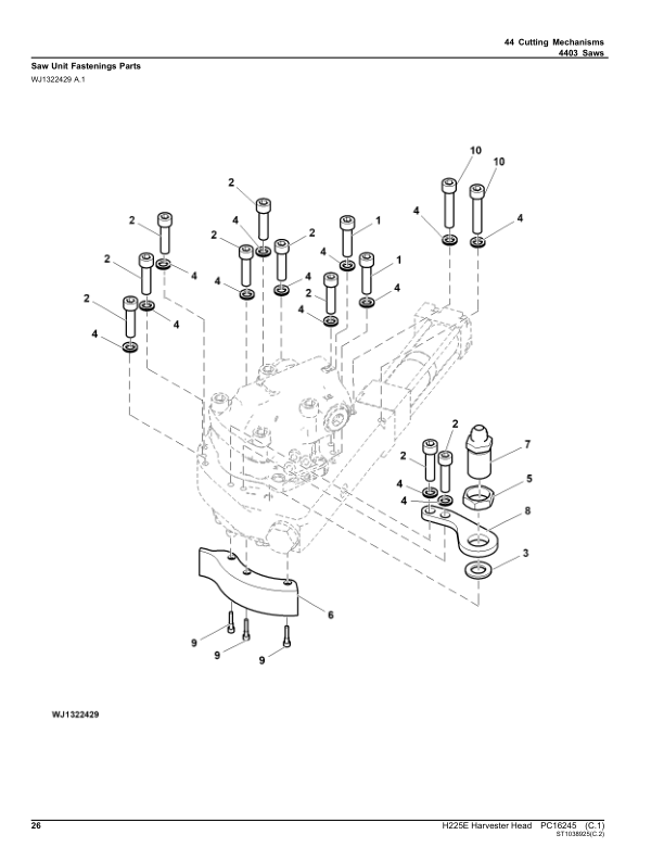 John Deere H225E Processing Head Parts Catalog PC16245 - Image 12