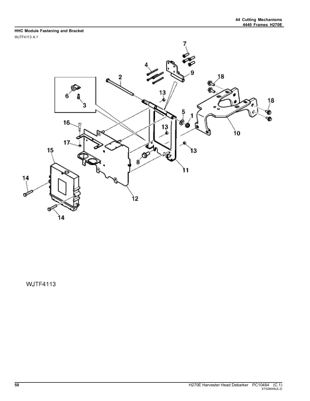 John Deere H270E Processing Head Debarker Parts Catalog SN 001001 and UP PC10484 - Image 11