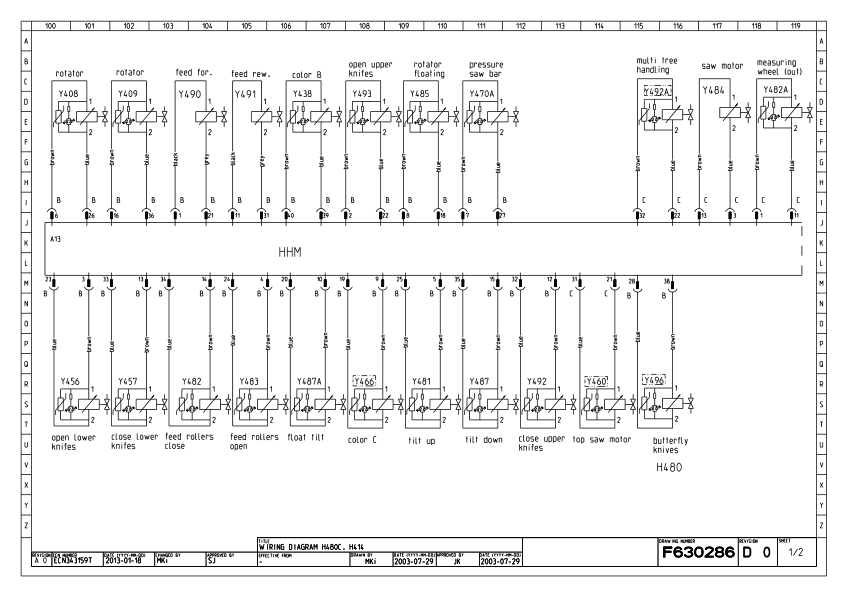 John Deere H414 Processing Head Electric Schematics SN 1EJH414X000846 and UP - Image 4
