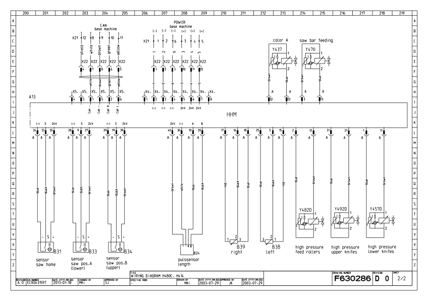 John Deere H414 Processing Head Electric Schematics SN 1EJH414X000846 and UP - Image 8