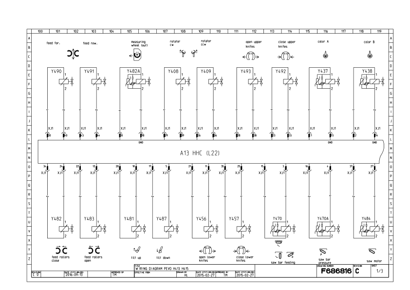 John Deere H415 Processing Head Electric Schematics SN 1EJH415X000335 and UP - Image 4