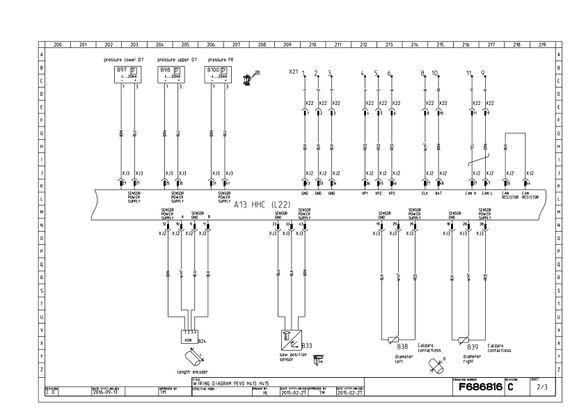John Deere H415 Processing Head Electric Schematics SN 1EJH415X000335 and UP - Image 6
