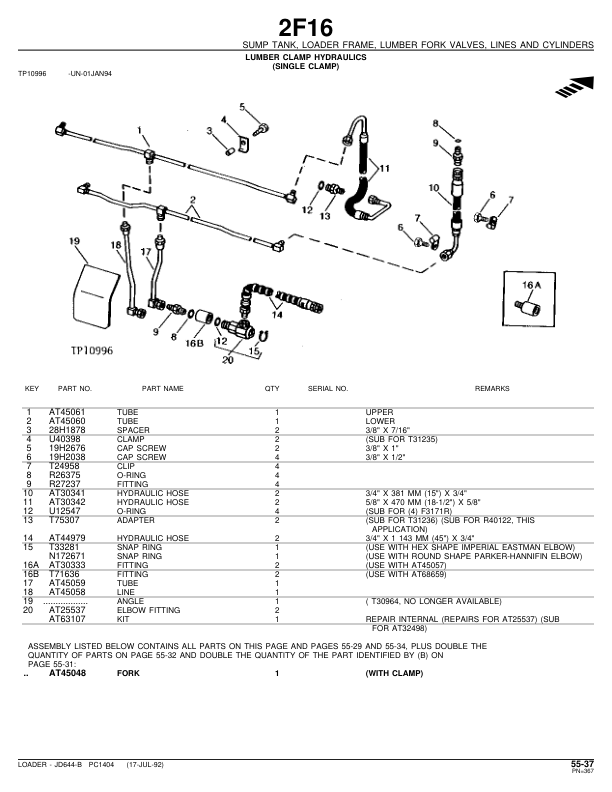 John Deere JD644-B Wheel Loader Parts Catalog 1974-1980 PC1404 - Image 14