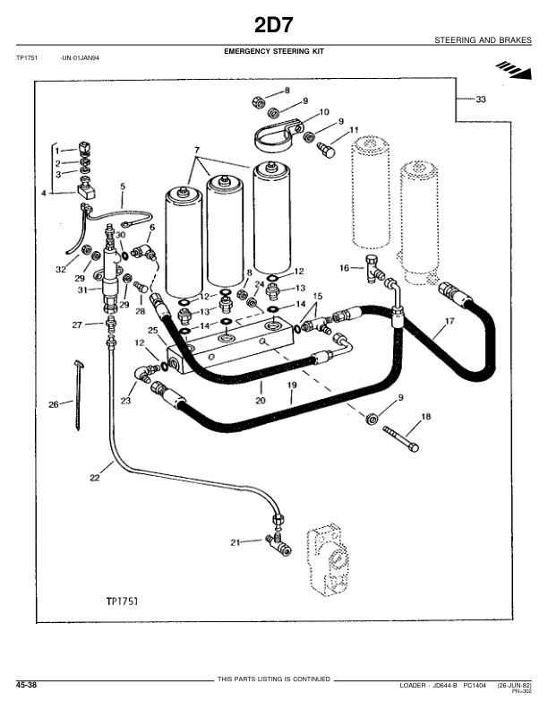 John Deere JD644-B Wheel Loader Parts Catalog 1974-1980 PC1404 - Image 13