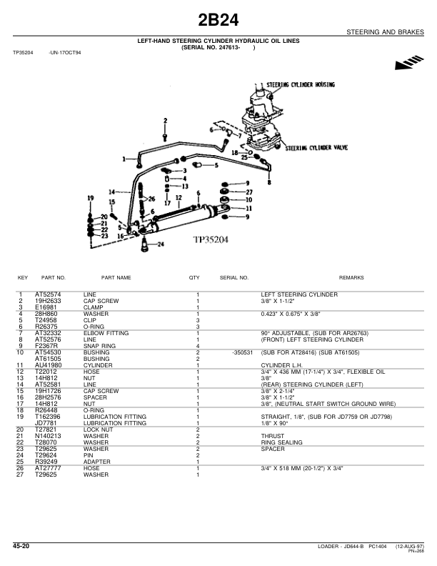 John Deere JD644-B Wheel Loader Parts Catalog 1974-1980 PC1404 - Image 12