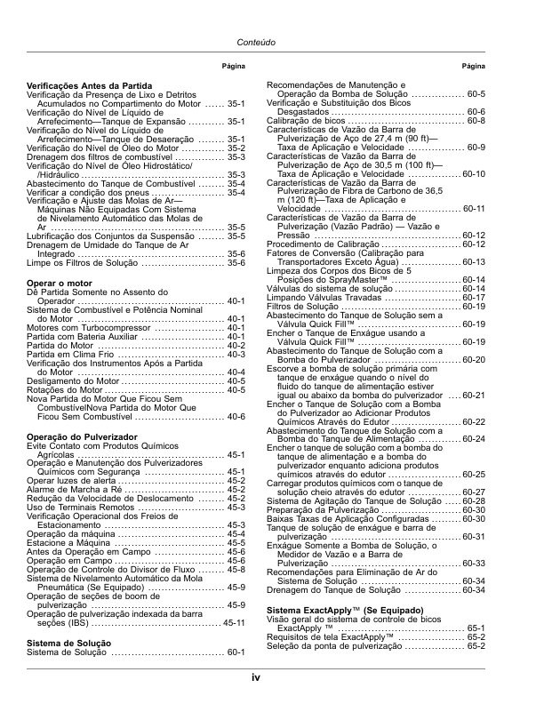 John Deere M4030 M4040 Sprayer Operators Manual SN 1900000 and UP OMKK57264-E1 PT - Image 10