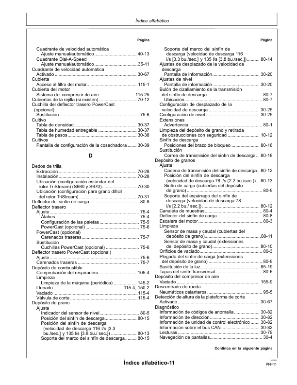 John Deere S660 S670 S680 S690 Combine Harvester Operators Manual OMDQ101822 ES - Image 22
