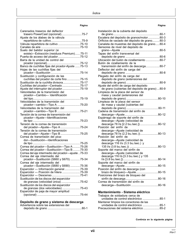 John Deere S660 S670 S680 S690 Combine Harvester Operators Manual OMDQ101822 ES - Image 4