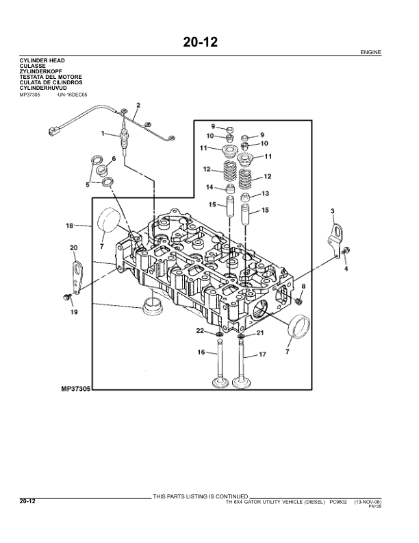 John Deere TH 6X4 Gator UTV Parts Catalog PC9602 - Image 11