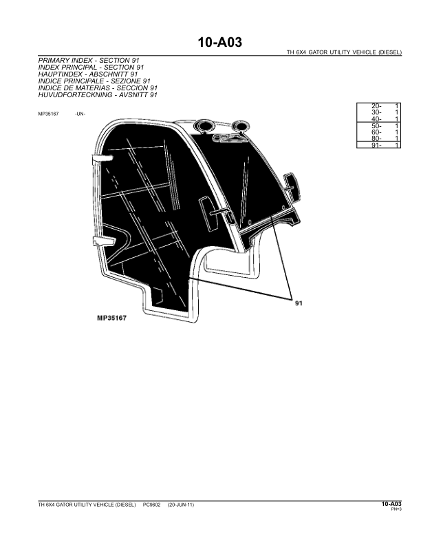 John Deere TH 6X4 Gator UTV Parts Catalog PC9602 - Image 5