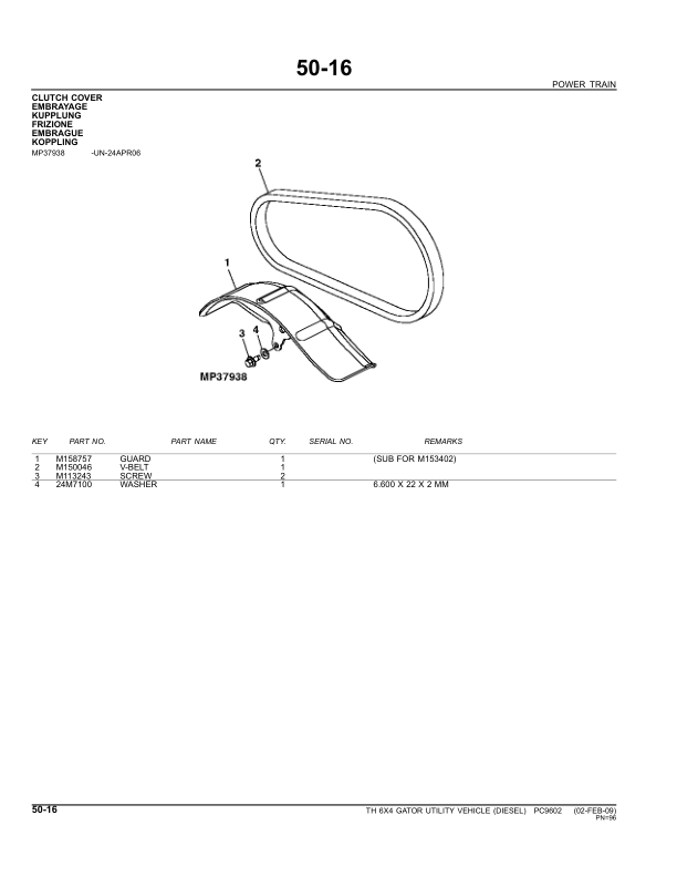 John Deere TH 6X4 Gator UTV Parts Catalog PC9602 - Image 15