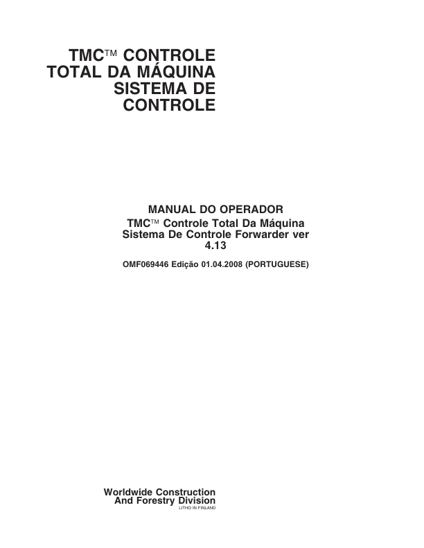 John Deere TMC Control System Operators Manual OMF069446 PT - Image 2