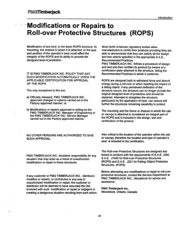 John Deere Timberjack 300 400C Series Skidder Operators Manual SN C12996 and UP CM4609 - Image 4