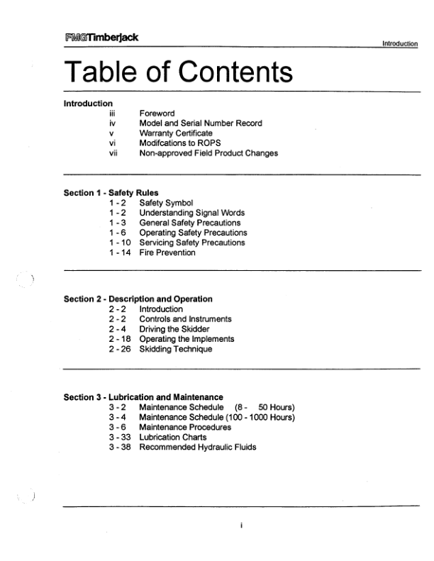 John Deere Timberjack 300 400C Series Skidder Operators Manual SN C12996 and UP CM4609 - Image 7