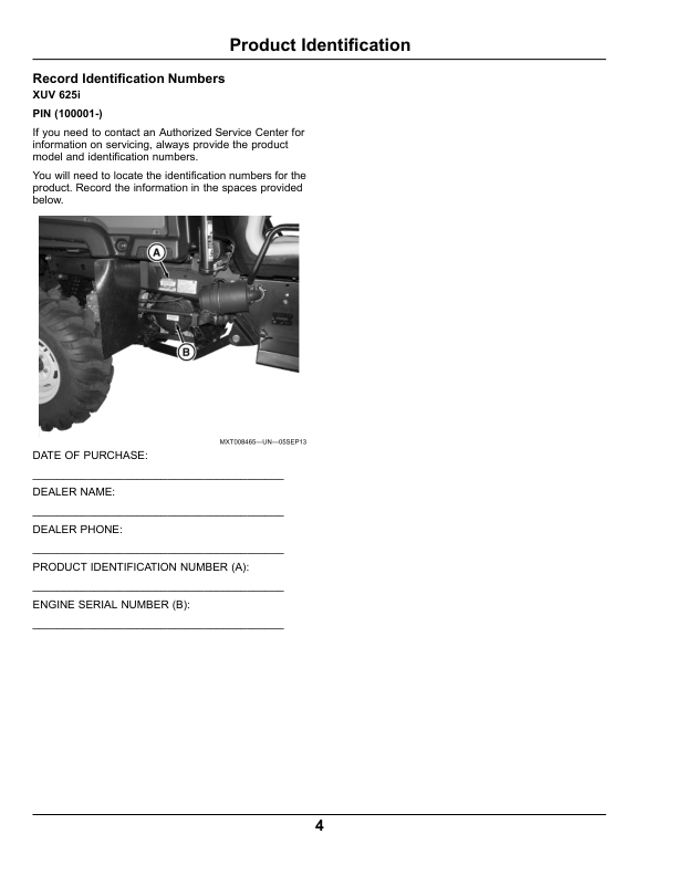 John Deere XUV 625i Gator UTV Operators Manual OMM175150 - Image 5
