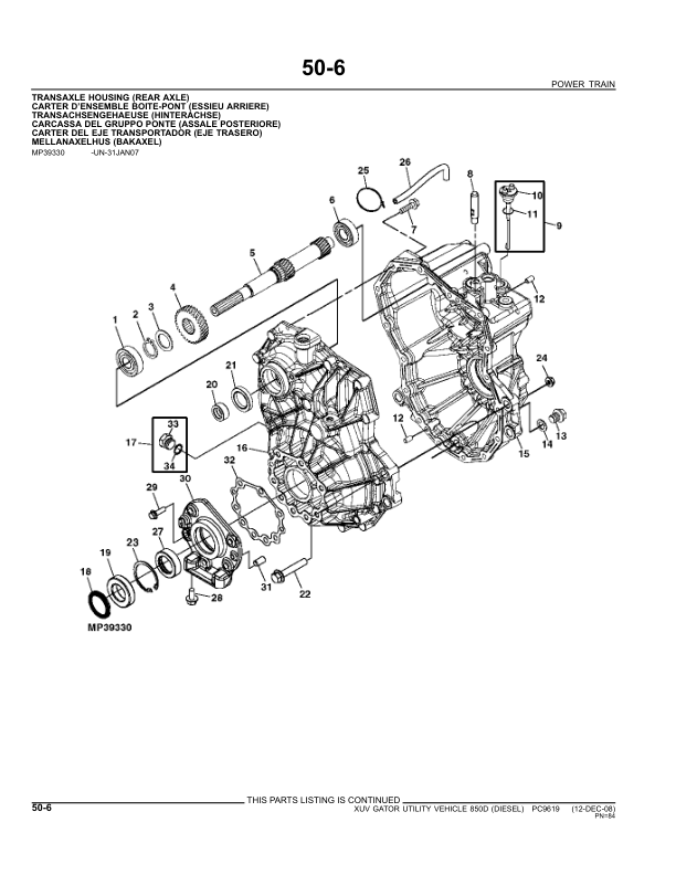John Deere XUV 850D Gator UTV Parts Catalog PC9619 - Image 15