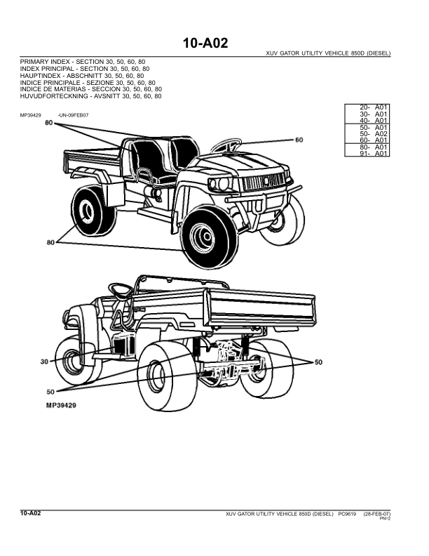 John Deere XUV 850D Gator UTV Parts Catalog PC9619 - Image 4