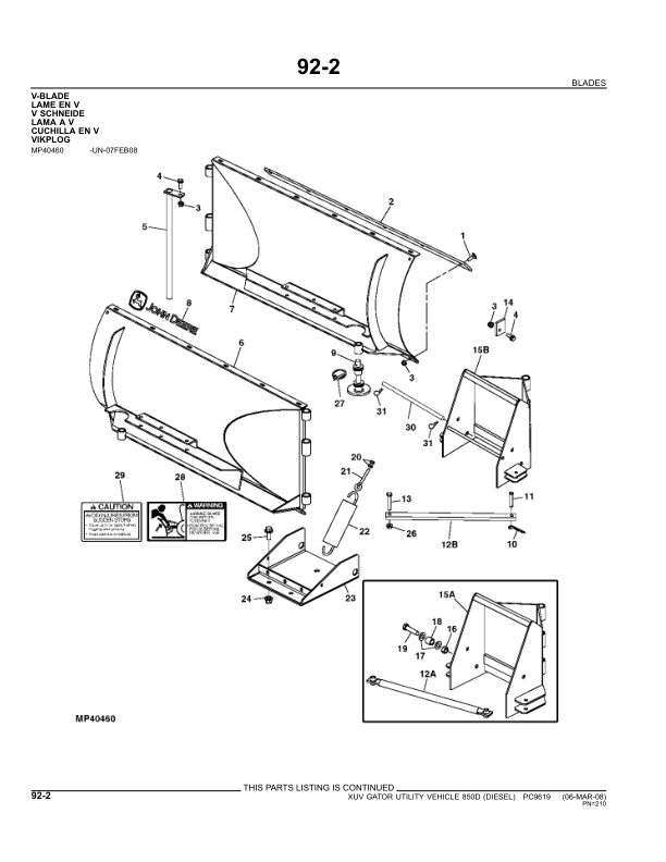 John Deere XUV 850D Gator UTV Parts Catalog PC9619 - Image 12