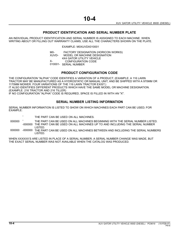 John Deere XUV 850D Gator UTV Parts Catalog PC9619 - Image 9