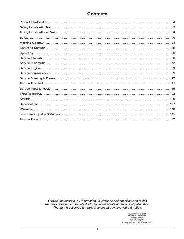 John Deere XUV865E XUV865M XUV865R Gator UTV Operators Manual OMUC26718-C1 - Image 4
