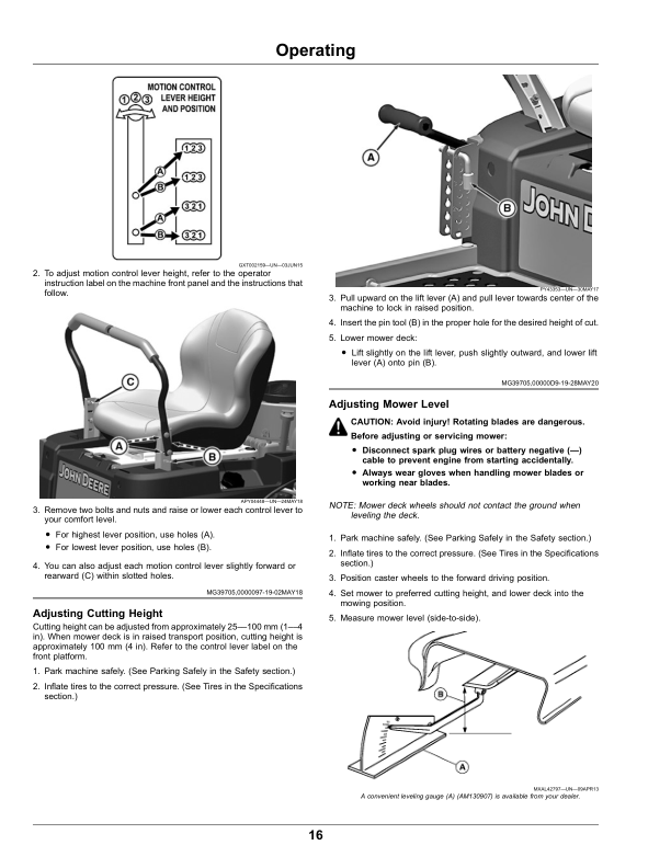 John Deere Z335E Z345M Z345R Z355E Z355R Z365R Z375R ZTrack Mower Operators Manual OMUC28756-K0 - Image 9