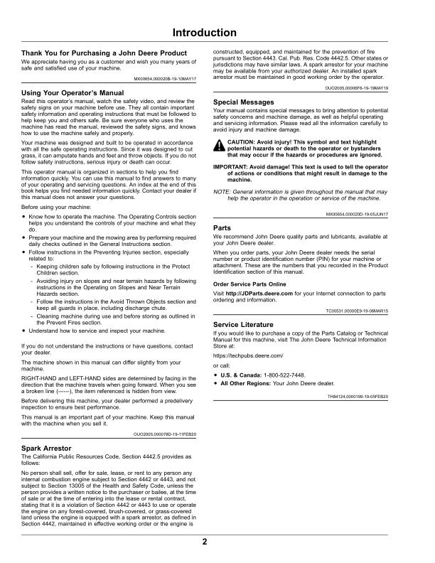 John Deere Z335E Z345M Z345R Z355E Z355R Z365R Z375R ZTrack Mower Operators Manual OMUC28756-K0 - Image 3