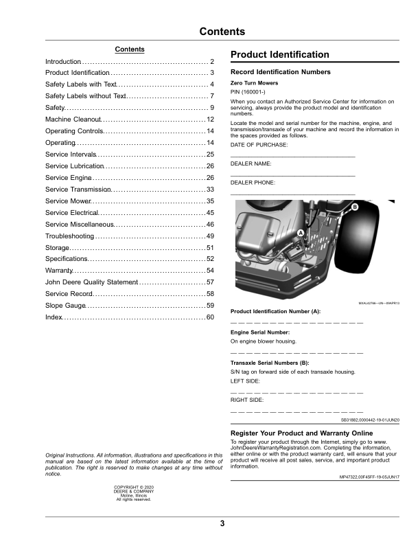 John Deere Z335E Z345M Z345R Z355E Z355R Z365R Z375R ZTrack Mower Operators Manual OMUC28756-K0 - Image 4