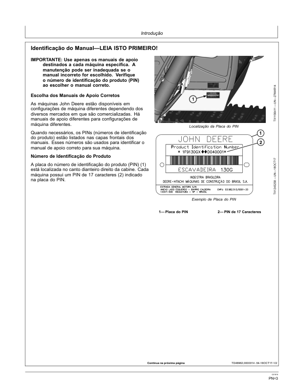 John Deere130G 130GLC Excavator Operators Manual OMT407103X54 PT - Image 4