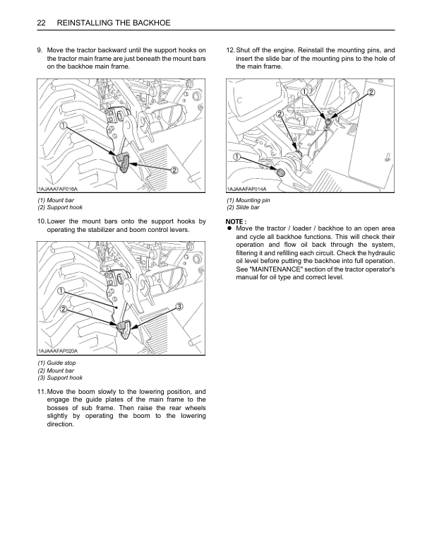 Kubota BT820 Backhoe Operators Manual - Image 9