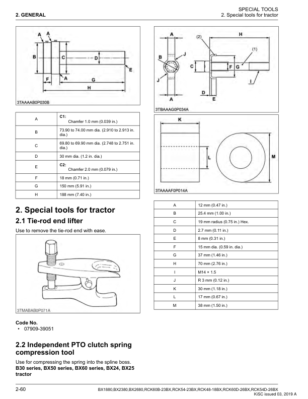 Kubota BX RCK BX Series Tractor Mower Workshop Manual - Image 7