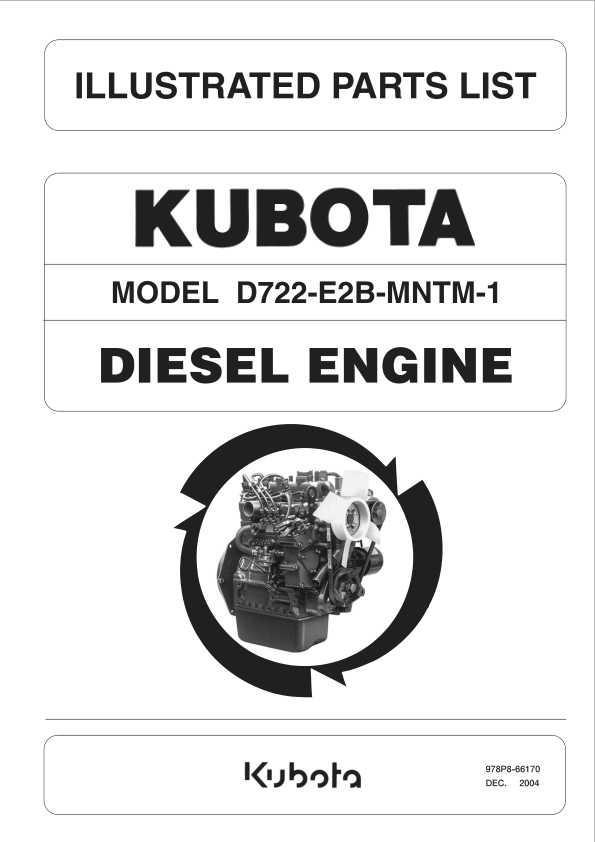 Kubota D722-E2B-MNTM-1 Engine Parts Catalog - Image 2