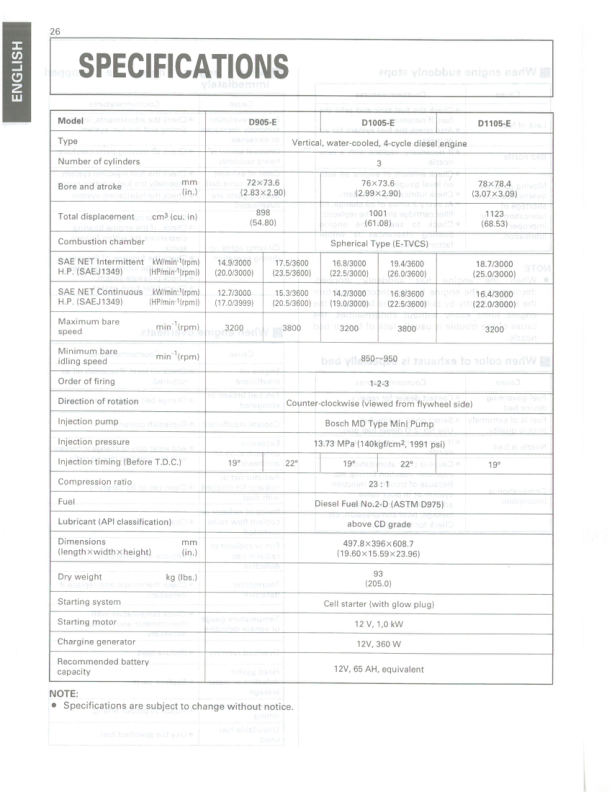 Kubota D905-E V1205-E V1505-E D1005-E V1205-TE V1505-TE D1105-E V1305-E Engine Operators Manual - Image 10