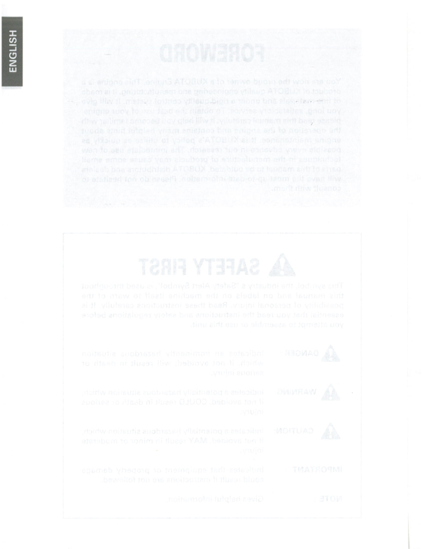 Kubota D905-E V1205-E V1505-E D1005-E V1205-TE V1505-TE D1105-E V1305-E Engine Operators Manual - Image 5