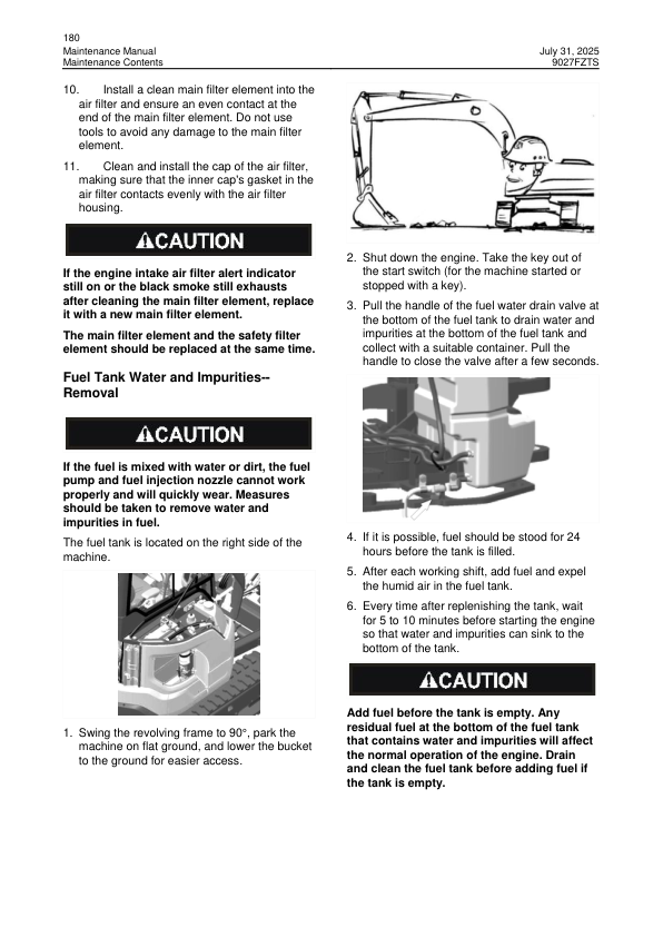 LiuGong 9027FZTS Excavator Operation and Maintenance Manual - Image 15