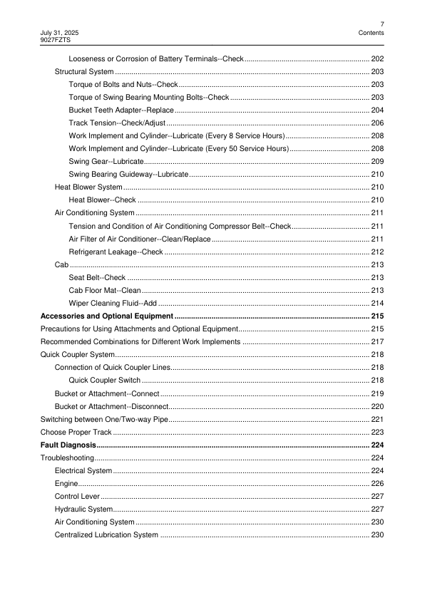 LiuGong 9027FZTS Excavator Operation and Maintenance Manual - Image 5