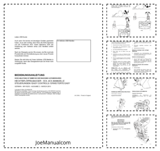 JCB 3CX 4CX Tier 3 Backhoe Loader Operators Manual 9811-5202-2 DE