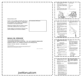 JCB 3CX 4CX Tier 3 Backhoe Loader Operators Manual 9811-5203-1 ES