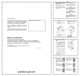 JCB 3CX 4CX Tier 3 Backhoe Loader Operators Manual 9811-5205-1 PT
