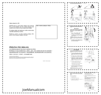 JCB 3CX 4CX Tier 3 Backhoe Loader Operators Manual 9811-5215-1 CZ