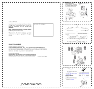 JCB 3CX 4CX Tier 3 Backhoe Loader Operators Manual 9811-5226-1 ET