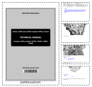 John Deere 1023E 1025R 1026R Tractor Service Manual TM126919