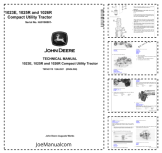 John Deere 1023E 1025R 1026R Tractor Technical Service Manual SN HJ0100001 and UP TM149119